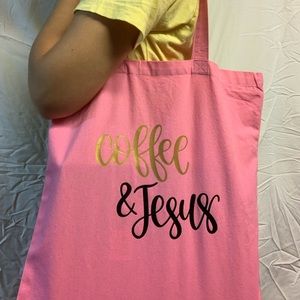Coffee and Jesus Tote bag